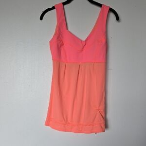 Lululemon Athletica Pink and Orange Tank Top